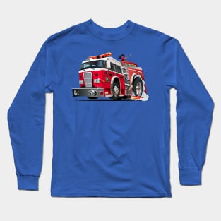 Cartoon firetruck Long Sleeve T-Shirt